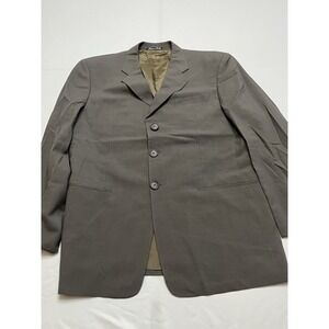 Armani Collezioni Men's Gray Lana Wool Silk Blend Blazer 42R